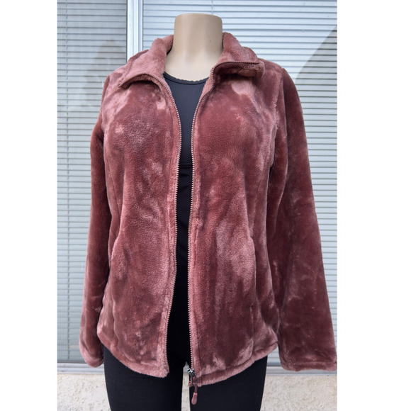 32 Degrees Heat Plush Fleece Zip Jacket M NWT Tan - Picture 2 of 8